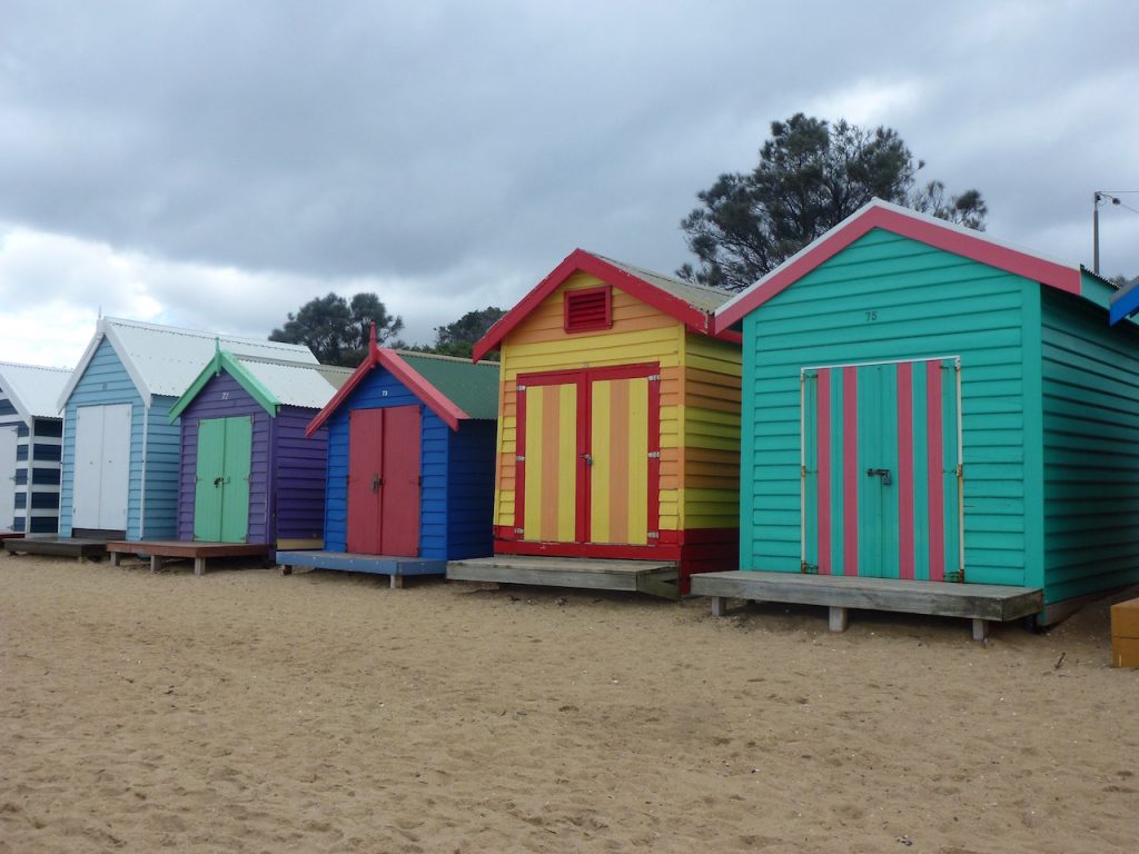 Australien Beach Boxes Brighton Beach